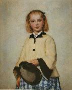 Albert Anker Huftbild eines Madchens oil painting on canvas